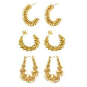 Set of 3 Elegant Earrings – Chic, Versatile & Gift-Ready